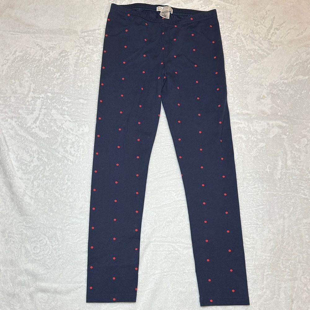 NWOT The Beaufort Bonnet co. Navy with red Polka Dot Leggings 10